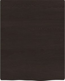 vidaXL Πάγκος Μπάνιου Σκούρο Καφέ 40x50x2 εκ. Επεξ. Μασίφ Ξύλο