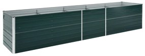 vidaXL Ζαρντινιέρα Υπερυψωμένη Πράσινη 400x80x45 εκ. Γαλβαν. Χάλυβας