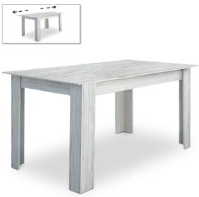 Τραπέζι Arturo Megapap μελαμίνης επεκτεινόμενο χρώμα λευκό γκρι 138/187x80x74εκ.