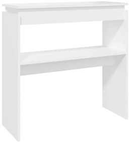 vidaXL Τραπεζάκι Κονσόλα Λευκό 80 x 30 x 80 εκ. από Επεξ. Ξύλο