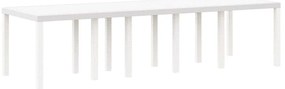 vidaXL Σέτ φαγητού για κήπο με μαξιλάρι 13 pcs Λευκό και Ανοιχτό γκρι