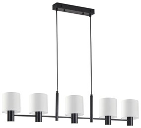 SE21-BL-120-SH1 ADEPT BLACK PENDANT WHITE SHADE+ HOMELIGHTING 77-8293