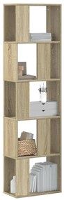 vidaXL Βιβλιοθήκη 5Επιπέδων Sonoma Δρυς 45x23,5x162,5εκ. Επεξεργ. Ξύλο