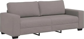 vidaXL Τριθέσιος Καναπές Μπεζ 220x77x82 εκ. Ύφασμα