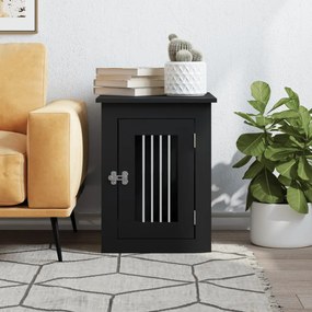 vidaXL Κλουβί Σκύλου Μαύρο 45x62x59 εκ. από Επεξεργασμένο ξύλο