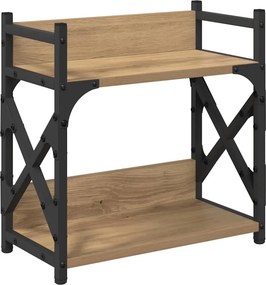 vidaXL Σταντ Εκτυπωτή Artisan Oak 40 x 20 x 40 εκ Επεξεργασμένο Ξύλο