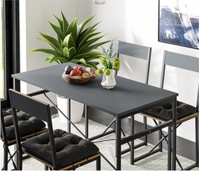 Stewehome Σετ Τραπεζιού και Καρεκλών Πεύκο / Με Μαξιλάρια / 4 Ατόμων 60x120 cm