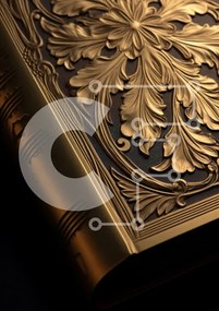 Intra Συλλεκτικό Ξύλινο Παζλ Plywood  4mm - Περίτεχνο χρυσό εξώφυλλο βιβλίου Σε Ξύλινο Κουτί - Διαστάσεις: 10x10 cm – 25 κομμάτια
