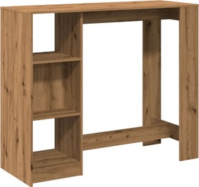 vidaXL Τραπέζι Κονσόλα με Ράφι Καφέ Δρυς 124x46x103,5εκ. Επεξεργ. Ξύλο