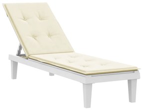 vidaXL Μαξιλάρι Σεζλόνγκ Κρεμ (75+105) x 50 x 4 εκ.