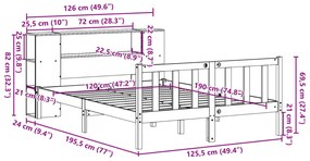 ΚΡΕΒΑΤΙ ΒΙΒΛΙΟΘΗΚΗ ΧΩΡΙΣ ΣΤΡΩΜΑ 120X190 ΕΚ ΜΑΣΙΦ ΞΥΛΟ ΠΕΥΚΟΥ 3321667