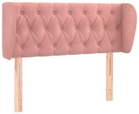 vidaXL Κεφαλάρι με Πτερύγια Ροζ 93x23x78/88 εκ. Βελούδινο