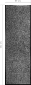 vidaXL Πατάκι Εισόδου Πλενόμενο Ανθρακί 60 x 180 εκ.