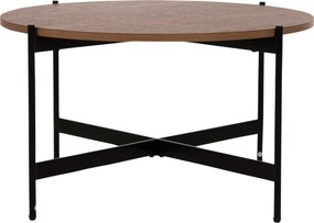 ΤΡΑΠΕΖΙ ΣΑΛΟΝΙΟΥ HM9588.04 MDF ΚΑΡΥΔΙ-ΜΑΥΡΗ ΜΕΤΑΛΛΙΚΗ ΒΑΣΗ Φ80x45Υεκ.