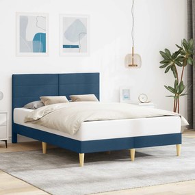 vidaXL Σκελετός Κρεβατιού Μπλε 160 x 200 cm Ύφασμα