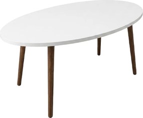 Τραπέζι σαλονιού Sartori pakoworld λευκό 90x45x43εκ