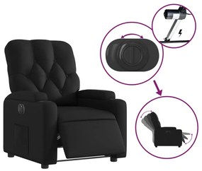 vidaXL Πολυθρόνα Ανακλινόμενη Ηλεκτρική Μαύρη από Συνθετικό Δέρμα