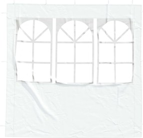 vidaXL Πλευρική Σκηνής Πάρτι 2 pcs 200 x 195 εκ. Λευκό