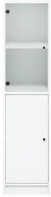 vidaXL Ντουλάπι Λευκό 35x37x142 εκ. με Γυάλινες Πόρτες