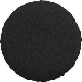 vidaXL Μαξιλάρια καθισμάτων 2 pcs Μαύρο Ø50 x 19 εκ ύφασμα