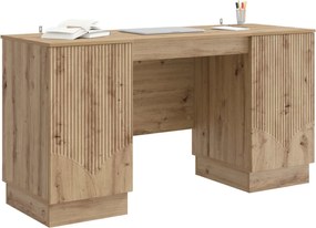 vidaXL Γραφείο Artisan Δρυς 142,5 x 50 x 75 εκ. Επεξεργασμένο Ξύλο