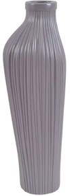 Βάζο Ανάγλυφο 832743 17,5x17,5x57,5cm Grey Ankor Ceramic