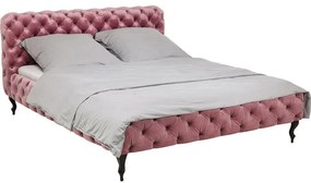 Κρεβάτι Desire Velvet Rose 180x200cm 197x228x100εκ - Ροζ
