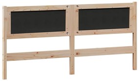 vidaXL Κεφαλάρι Άλλο Καφέ και ανοιχτό γκρι 180 cm Μασίφ ξύλο πεύκου