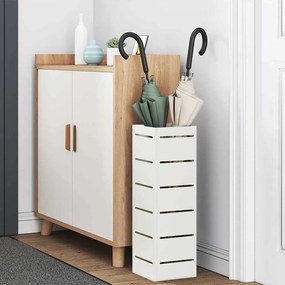 vidaXL Σχέδιο &amp; βάση αποθήκευσης Λευκό 15,5 x 15,5 x 49 εκ Ατσάλι