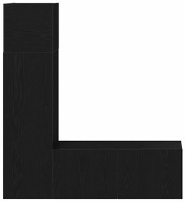 vidaXL Σετ επίπλου τηλεόρασης 3 pcs Μαύρη δρυς 130.5 x 30 x 140 εκ