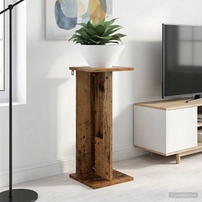 VidaXL Βάση φυτών Παλαιωμένο ξύλο 25 x 25,5 x 60,5 εκ.