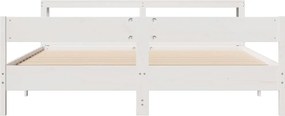 vidaXL Σκελετός Κρεβ. Χωρίς Στρώμα Λευκό 180x200 εκ Μασίφ Πεύκο