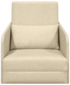 vidaXL Καναπές-κρεβάτι 2 σε 1 Κρεμ 65x80x83 cm Ύφασμα