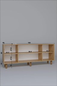 Μποέμ σειρά κονσόλα Πολύχρωμο 180x40x75 cm