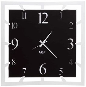 Soqquadro bk μεταλλικό ρολόι τοίχου 40x40 Arti e Mestieri
