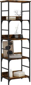vidaXL Βιβλιοθήκη Καπνιστή Δρυς 50x33x153 εκ. Επεξεργασμένο Ξύλο