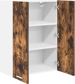 vidaXL Κρεμαστό ντουλάπι Καπνιστό Δρύς 60 x 31 x 80 εκ.