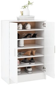 vidaXL Παπουτσοθήκη Λευκή 60 x 35 x 92 εκ. από Επεξ. Ξύλο
