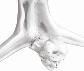 vidaXL Γλυπτική Ασημί 22 x 8 x 25 εκ. Αλουμίνιο