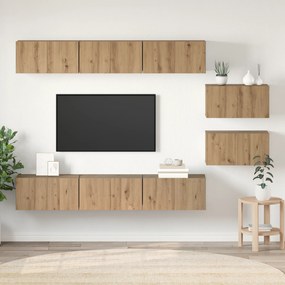 vidaXL Σετ επίπλου τηλεόρασης 8 pcs artisan δρυς 60 x 30 x 30.5 εκ.