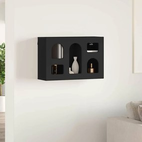 vidaXL Κρεμαστό ντουλάπι ELST Μαύρο 60 x 20 x 40 εκ Επεξεργασμένο ξύλο