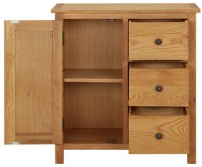 vidaXL Ντουλάπι με Συρτάρια 70 x 35 x 75 εκ. από Μασίφ Ξύλο Δρυός