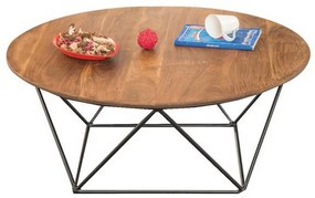 Τραπέζι Σαλονιού Movva Natural ΕΑ7053 D.90xH.36cm Metal,Wood