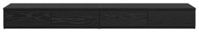 vidaXL Μαύρο Σύρτη Κρεβατιού 135x36,5x16,5 εκ από Επεξεργασμένο Ξύλο