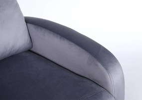 Πολυθρόνα Ανακλινόμενη ArteLibre TUREIS Γκρι Βελούδο 68x86x99cm