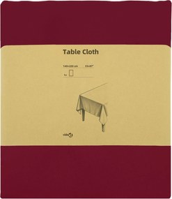 vidaXL Ύφασμα Τραπέζης Κόκκινο 140 x 220 cm Πολυεστέρας Ορθογώνιος