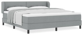 vidaXL κρεβάτι με μαξιλάρι  σε ανοιχτό γκρι 180x200 εκ. ύφασμα