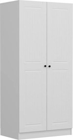 Διφυλλη Ντουλαπα Λευκο KALEO MEMBRAN 52x90x190