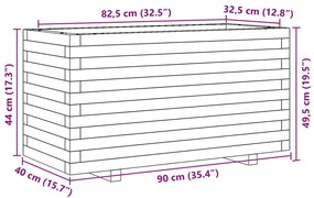 ΖΑΡΝΤΙΝΙΕΡΑ ΚΗΠΟΥ 90X40X49,5 ΕΚ ΑΠΟ ΜΑΣΙΦ ΞΥΛΟ ΠΕΥΚΟΥ 847373