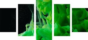 Εικόνα 5 τμημάτων πράσινα ρέοντα χρώματα - 200x100